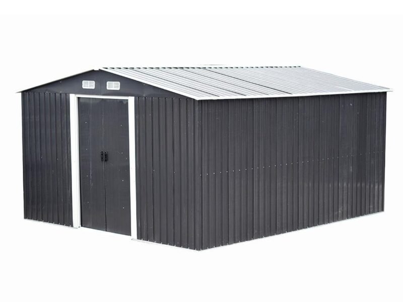 Abri de jardin en acier galvanisé gris 12,5 m² - Prix d'usines – Image 3